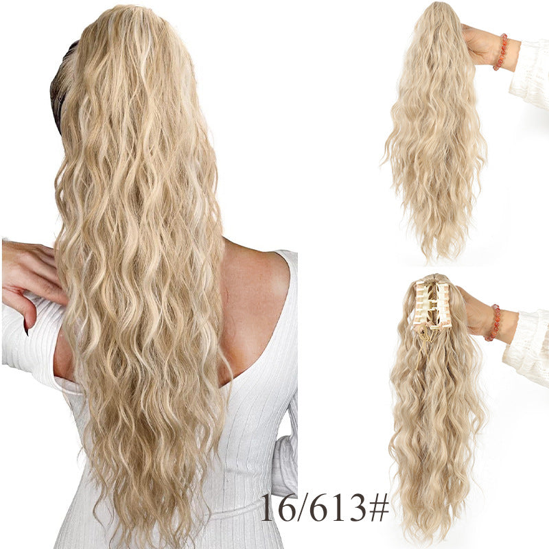 💖18 Zoll lockige, gewellte Frizz-Haarverlängerung mit Pferdeschwanz📦Zwei Stück kostenloser Versand