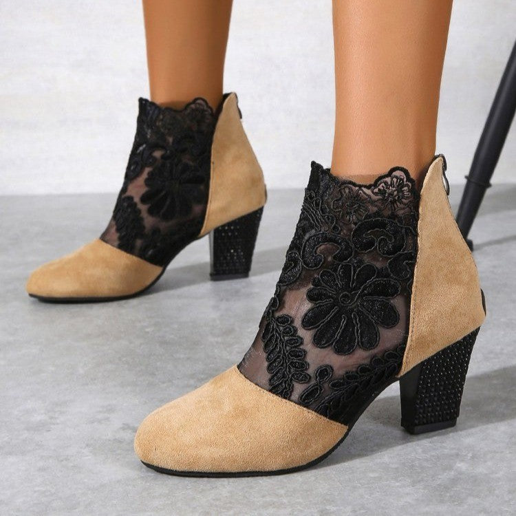 Elegantes tacones altos de mujer con suela suave y encaje.💖🌤️
