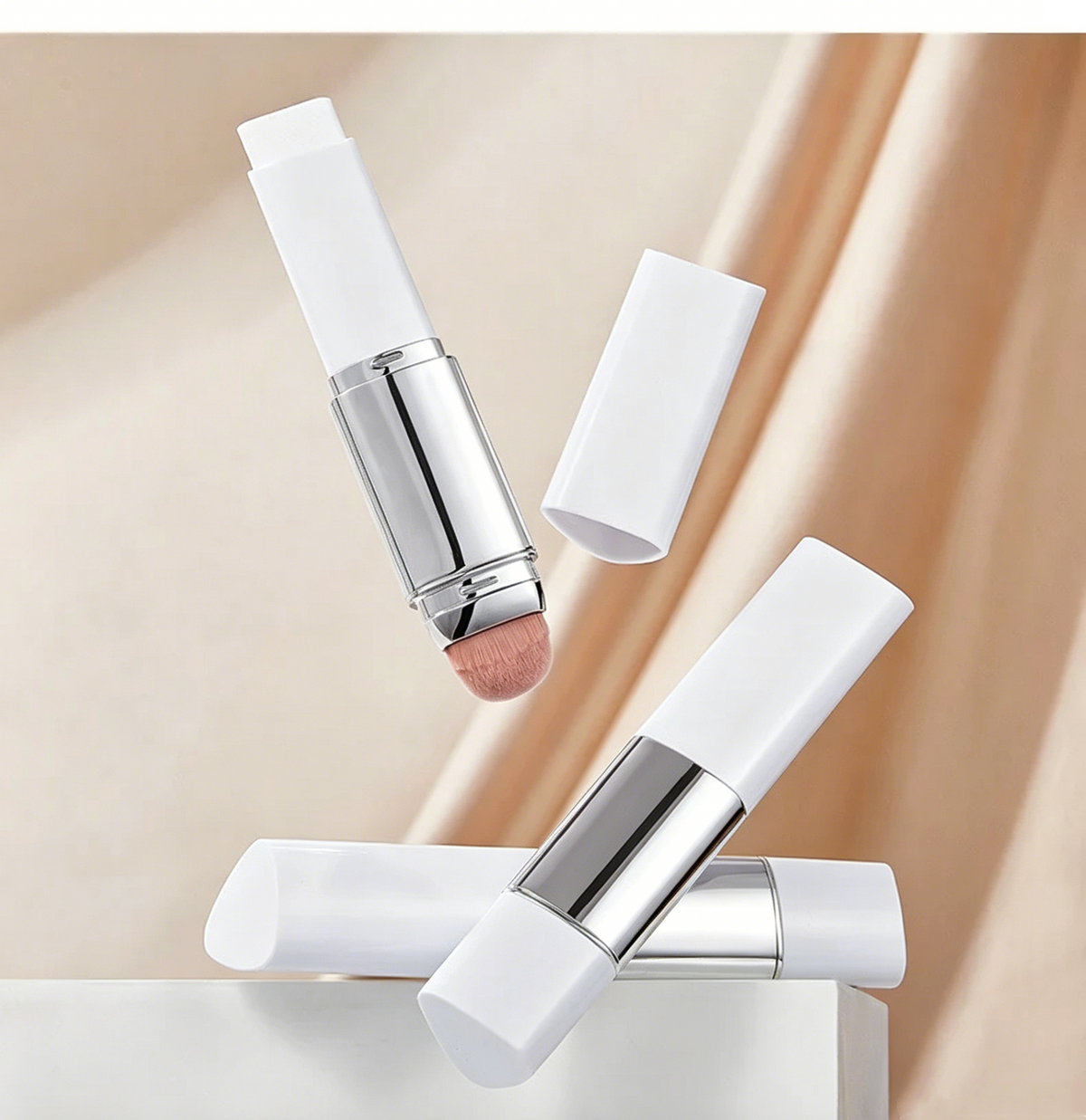 🎉2 zum Preis von 1🎉 [ORIGINALPRODUKT] BLANC Cover Cream Stick V mit abnehmbarem Pinsel – Koreanischer Farbwechsel-Foundation-Stick mit Kollagenkapseln (0,45 oz)
