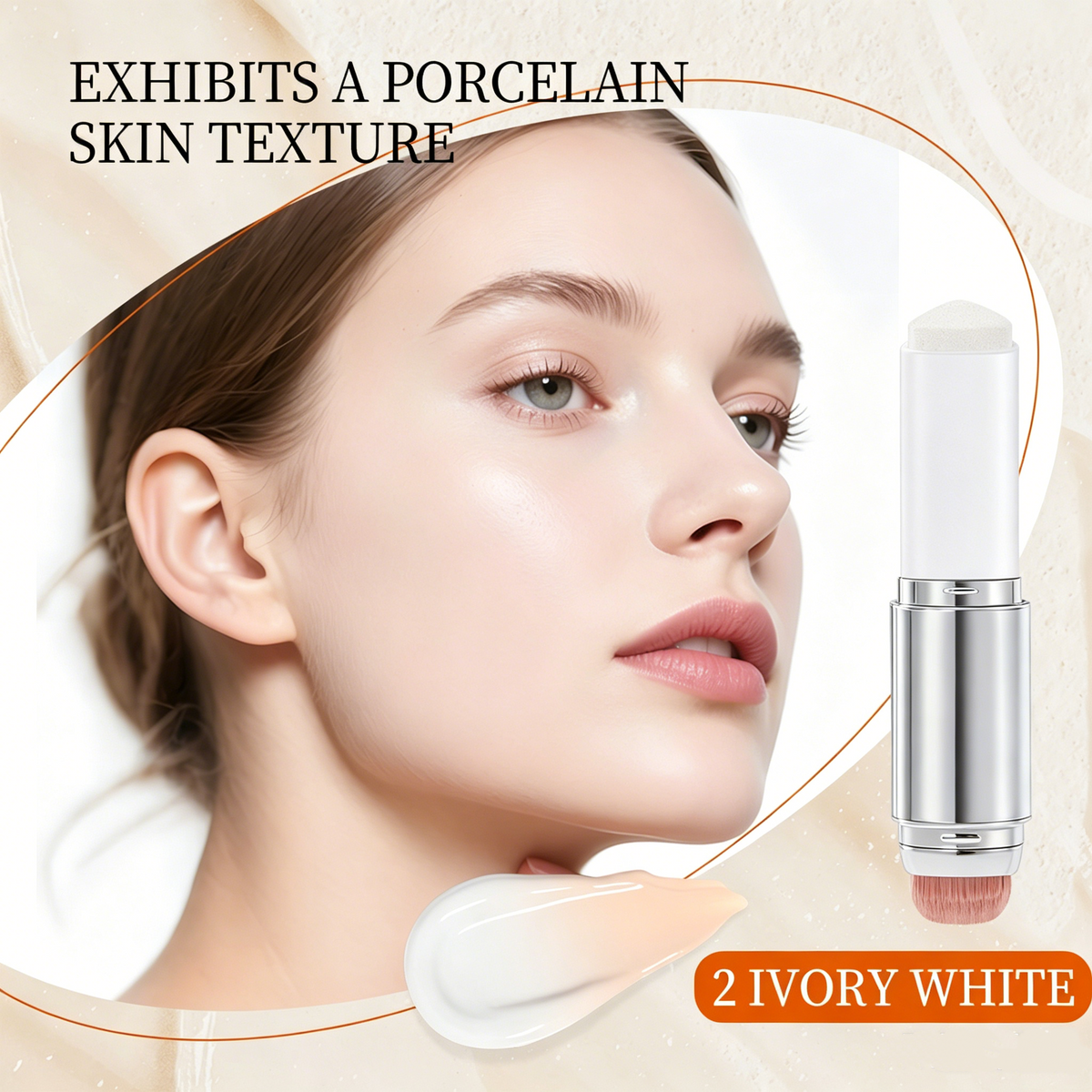 🎉2 zum Preis von 1🎉 [ORIGINALPRODUKT] BLANC Cover Cream Stick V mit abnehmbarem Pinsel – Koreanischer Farbwechsel-Foundation-Stick mit Kollagenkapseln (0,45 oz)