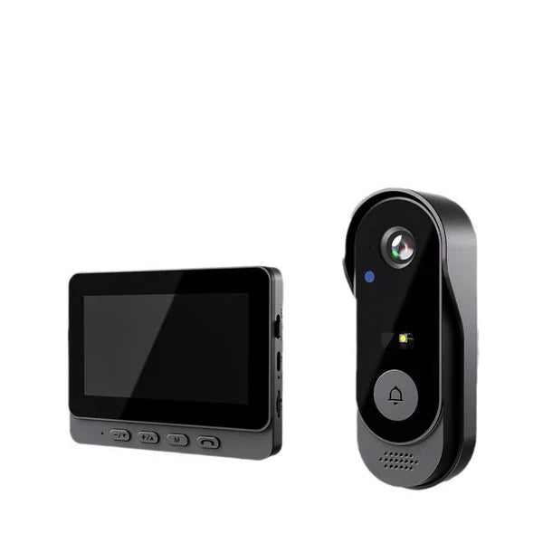 Drahtlose Türklingel-Kamera: 1080P, 170°-Winkel, 4,3-Zoll-Bildschirm, IPX65-Outdoor-Wasserdichtigkeit, Nachtsicht