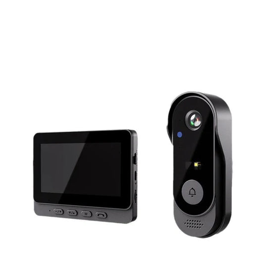 Drahtlose Türklingel-Kamera: 1080P, 170°-Winkel, 4,3-Zoll-Bildschirm, IPX65-Outdoor-Wasserdichtigkeit, Nachtsicht