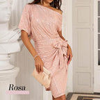 💃👠49% RABATT💖Party- und Clubkleid mit One-Shoulder-Träger und funkelnden Pailletten für Damen✨