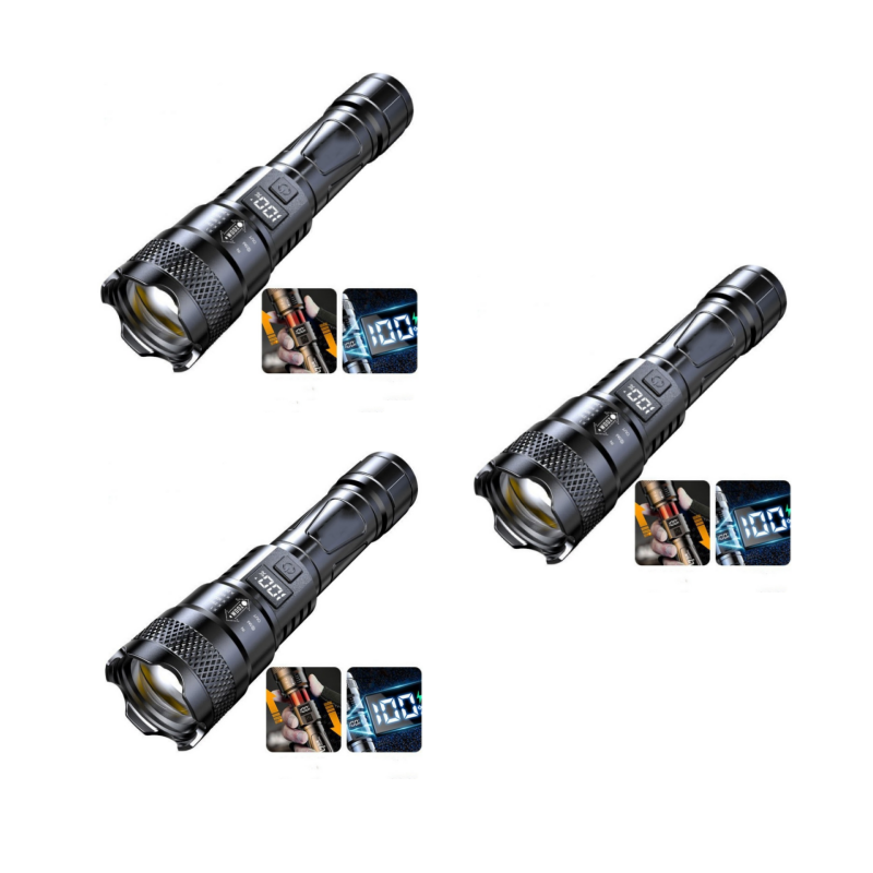 🔦 50% Rabatt + KAUF 2, ERHALT 1 GRATIS! 💥 Superstarke Zoom-Taschenlampe – extrem hell & wasserdicht – perfekt für Outdoor & Notfall!