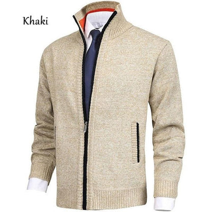 Coloque de color para hombres sólidos -Collar de collar de moda Cardigan abierto
