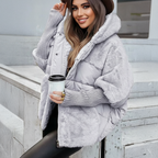 🔥Damen Oversized Pufferjacke mit Kapuze im Patchwork-Design🔥
