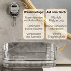 🔥Neues Upgrade 🔥Aufbewahrungsregal mit Saugnapf und Abflussloch