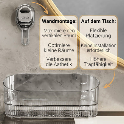 🔥LETZTER TAG – KAUF 1, ERHALTE 1 GRATIS 🔥Aufbewahrungsregal mit Saugnapf und Abflussloch