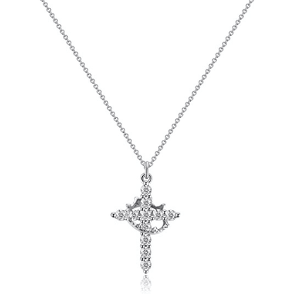 Kette mit Krone und Kreuzanhänger