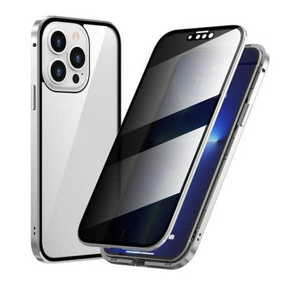 ✨ LETZTER TAG VERKAUF 50% RABATT ✨Magnetische iPhone-Hülle mit Sichtschutzglas und Metallrahmen