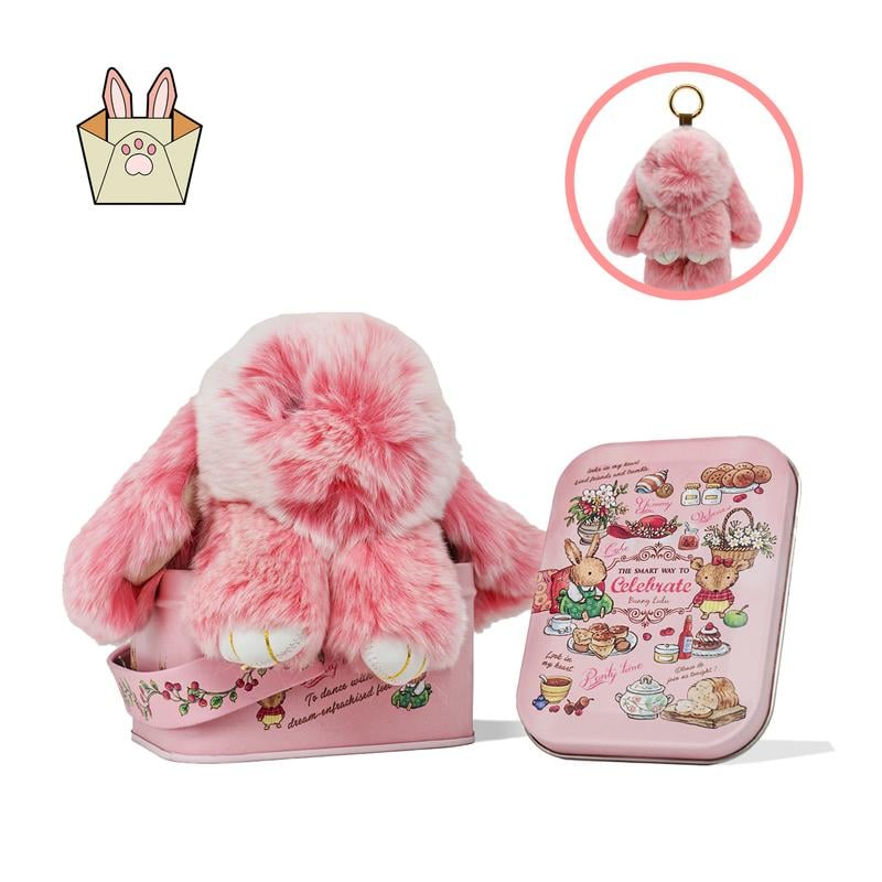 🎄💕Heißer Weihnachtsverkauf🎁Handgemachte weiche Hasen-PomPom-Anhänger🐰