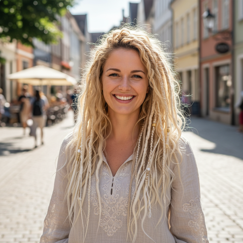 Deep Nu Locs Crochet Hair – geflochtene Zöpfe & lockere Wellen, Pferdeschwanz-Stil 💁🏽‍♀️✨