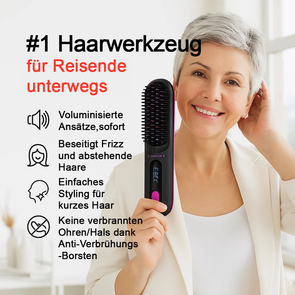 ✨Letzter Tag Sonderpreis €29.99!!💥Kabelloser Keramik-Heiz-Haarglättungskamm💇‍♀️