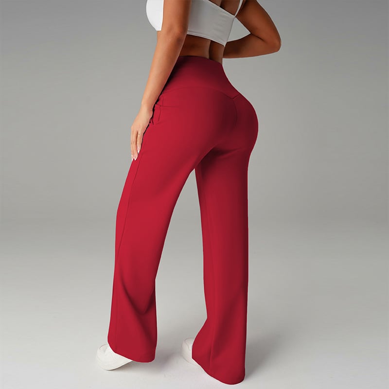 ⏰ 50.000+ VERKAUFT!💕 Damen-Unifarbene Weite Straight-Leg-Hose