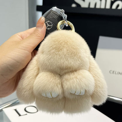🎄💕Heißer Weihnachtsverkauf🎁Handgemachte weiche Hasen-PomPom-Anhänger🐰