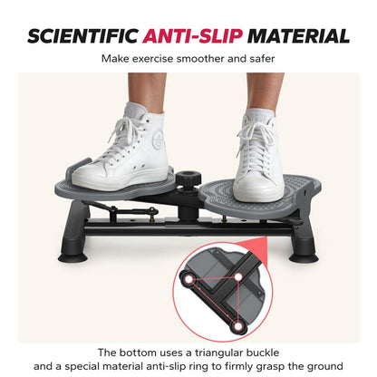 Hüfttwister, Twist Waist Disc Borad für Frauen, Bauchmuskeltrainer mit 2 Widerstandsbändern für Schlanke Taille & Core-Training, Max 136KG, Geräuschloses Heim-Fitnessgerät