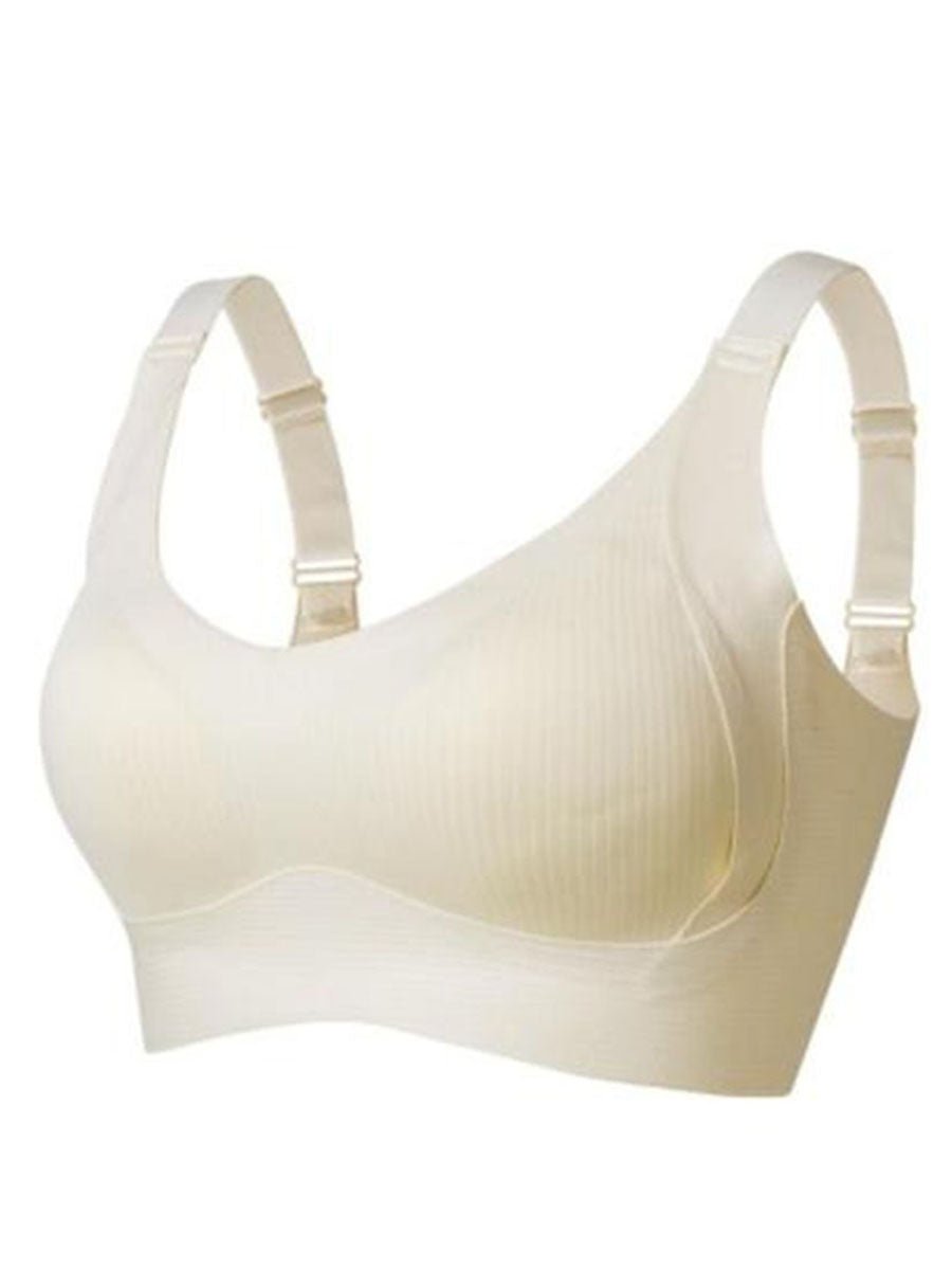 🎁 1 Kaufen, 1 Gratis 💕 Damen Rippenstrick Push-Up Verstellbarer Drahtloser BH