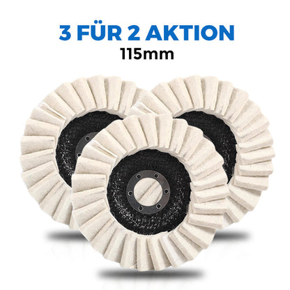 💎 Kaufe 1, erhalte 1 gratis! 💎 Wollpolierscheibe für Winkelschleifer – Hochglanz-Spiegelfinish, Langlebig & Vielseitig ✨🔥