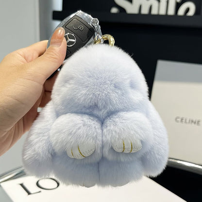 🎄💕Heißer Weihnachtsverkauf🎁Handgemachte weiche Hasen-PomPom-Anhänger🐰