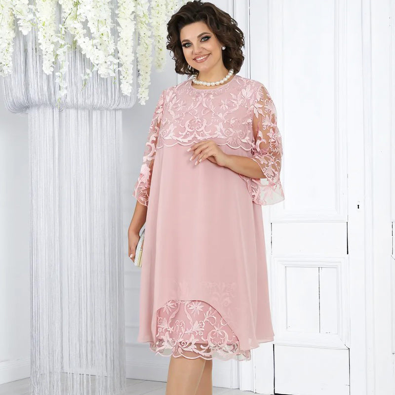 ⏳Begrenzte Zeit 50% Rabatt💥Pitzen-Midikleid für Damen in lockerer Passform