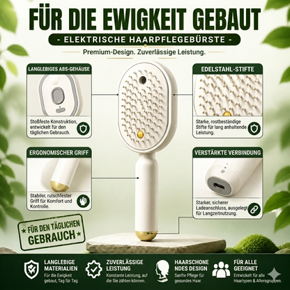 Elektrische Sprüh- & Massage-Haarbürste