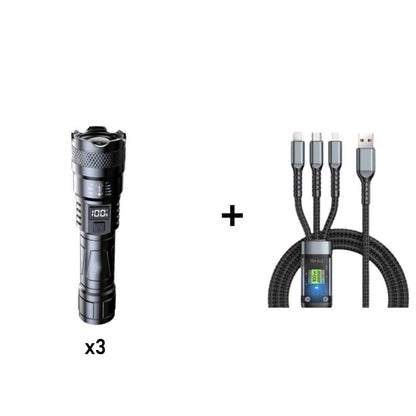🔦 50% Rabatt + KAUF 2, ERHALT 1 GRATIS! 💥 Superstarke Zoom-Taschenlampe – extrem hell & wasserdicht – perfekt für Outdoor & Notfall!