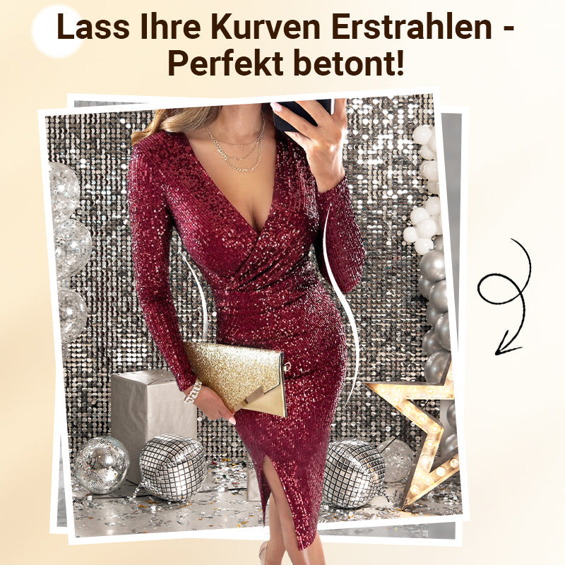 🎅Weihnachtsverkauf 59% Rabatt🎄Sexy Paillettenkleid im Bodycon-Stil✨