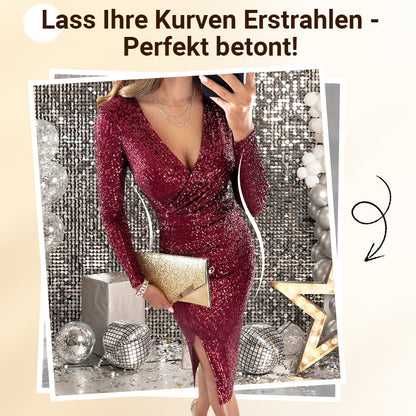 🎅Weihnachtsverkauf 59% Rabatt🎄Sexy Paillettenkleid im Bodycon-Stil✨