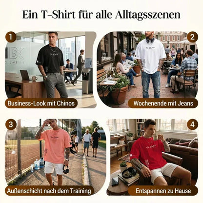 Herren Urban Style Loose Fit T-Shirt – Premium Baumwollmix, Lässiger Oversize-Schnitt & Grafikdruck