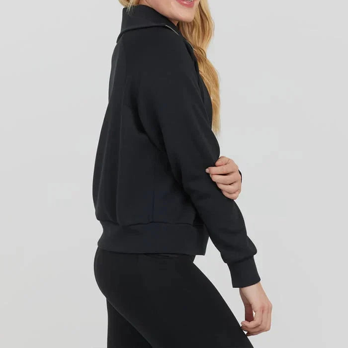 💝🔥Black-Friday-Mega-Angebot – 50 % Rabatt!🔥Damen-Loungeset aus 2 Teilen mit Oversize-Schnitt, halbem Reißverschluss und weitem Bein