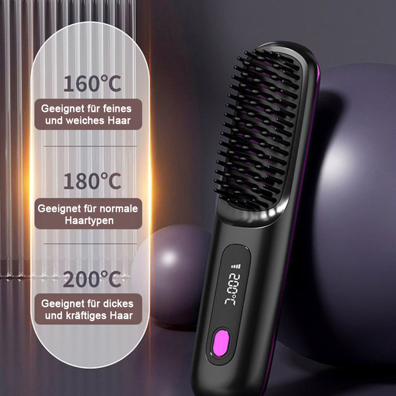 ✨Letzter Tag Sonderpreis €29.99!!💥Kabelloser Keramik-Heiz-Haarglättungskamm💇‍♀️