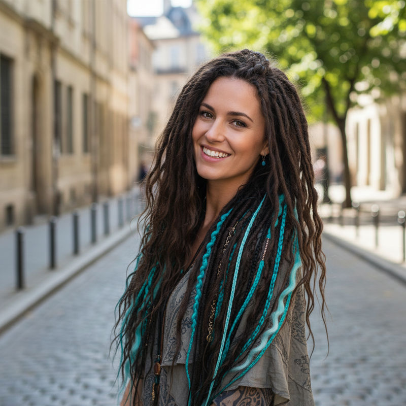 Deep Nu Locs Crochet Hair – geflochtene Zöpfe & lockere Wellen, Pferdeschwanz-Stil 💁🏽‍♀️✨