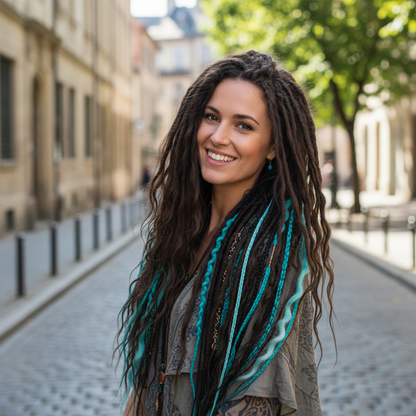Deep Nu Locs Crochet Hair – geflochtene Zöpfe & lockere Wellen, Pferdeschwanz-Stil 💁🏽‍♀️✨