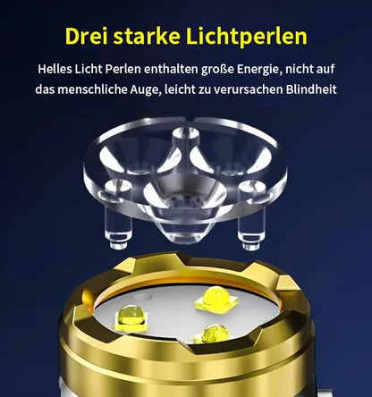 🔥Letzter Tag 49% RABATT - Deutsches dreiäugiges Monster Mini Flash Super Power Taschenlampe