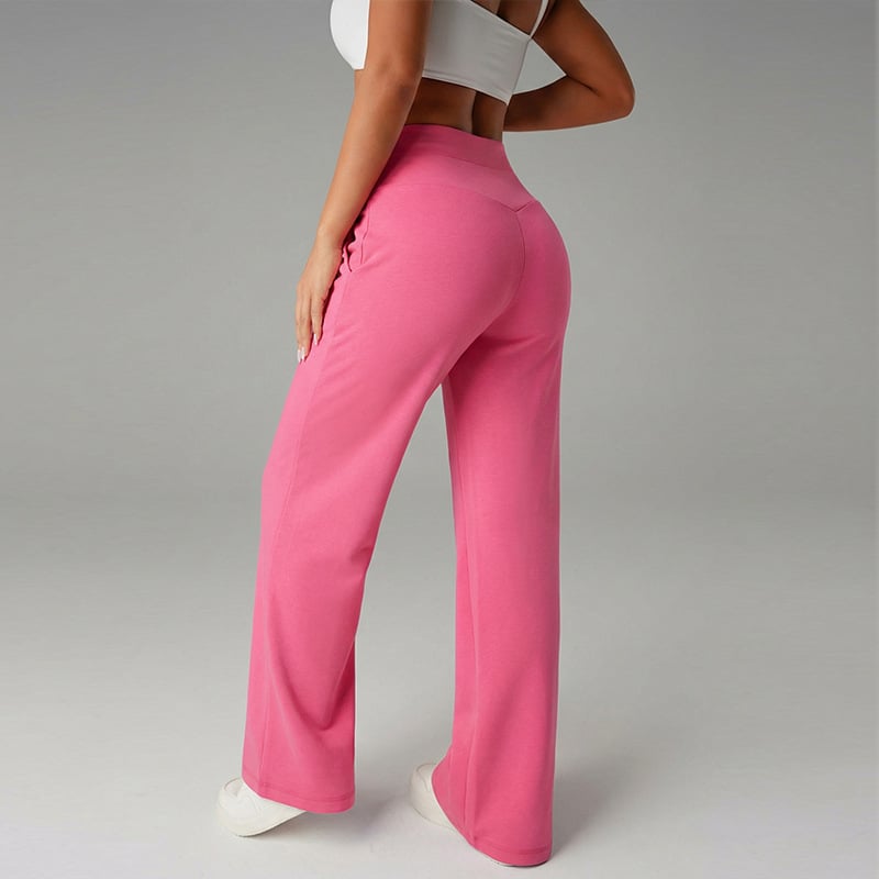 ⏰ 50.000+ VERKAUFT!💕 Damen-Unifarbene Weite Straight-Leg-Hose
