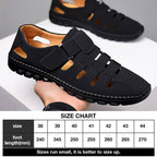 Modische PU-Ledersandalen mit Löchern