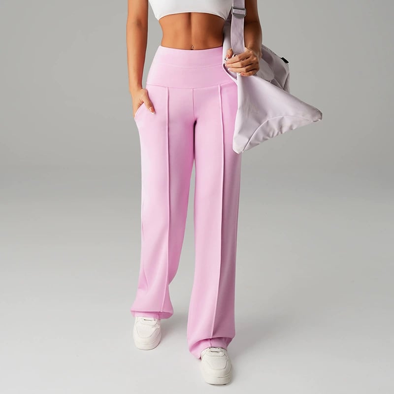 ⏰ 50.000+ VERKAUFT!💕 Damen-Unifarbene Weite Straight-Leg-Hose