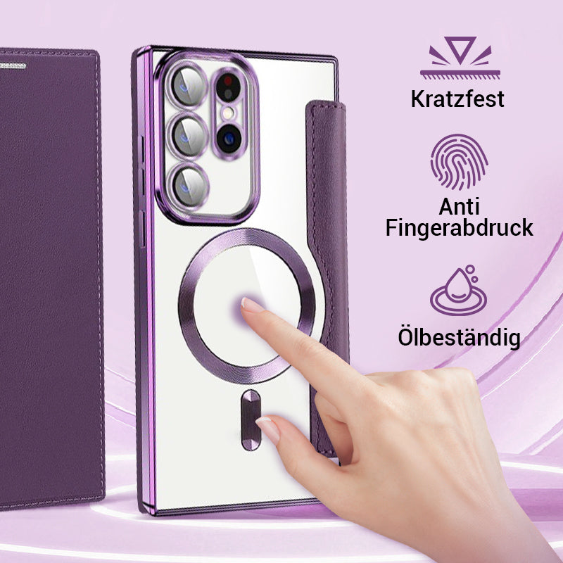 [🔥Der niedrigste Preis von heute]Neue strukturierte Flip-Leder-Handyhülle für Samsung