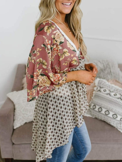 🌸Damen-Kimonos mit Blumenmuster, Rüschenärmeln und Bindegürtel – luftige Boho-Cardigans im lockeren Schnitt