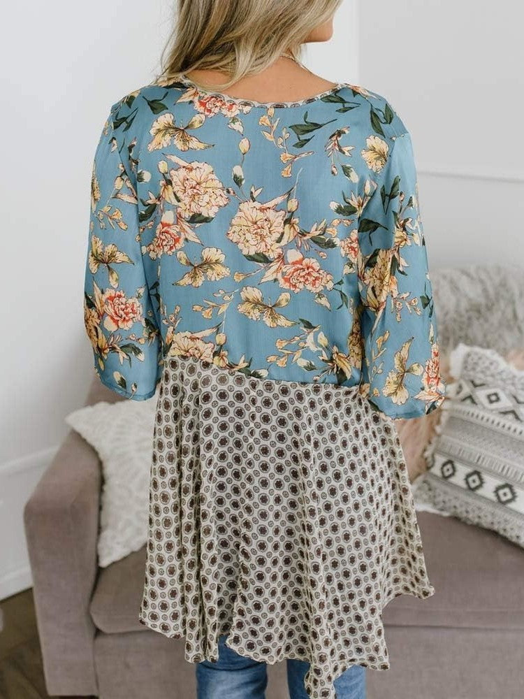 🌸Damen-Kimonos mit Blumenmuster, Rüschenärmeln und Bindegürtel – luftige Boho-Cardigans im lockeren Schnitt