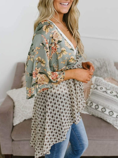 🌸Damen-Kimonos mit Blumenmuster, Rüschenärmeln und Bindegürtel – luftige Boho-Cardigans im lockeren Schnitt