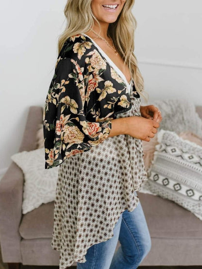 🌸Damen-Kimonos mit Blumenmuster, Rüschenärmeln und Bindegürtel – luftige Boho-Cardigans im lockeren Schnitt