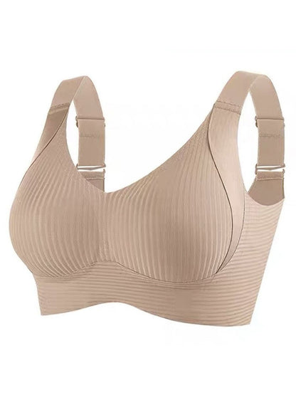 🎁 1 Kaufen, 1 Gratis 💕 Damen Rippenstrick Push-Up Verstellbarer Drahtloser BH