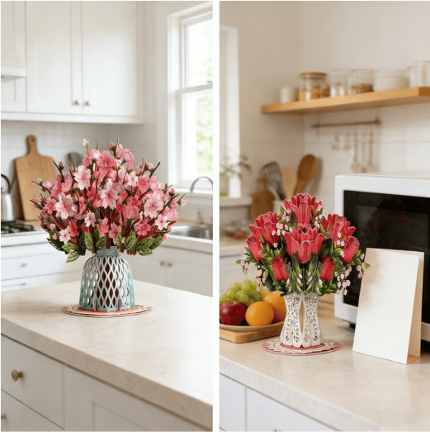 🏆 Über 75.000 Mal verkauft! 🌼💌 Immer blühende 3D-Blumen-Pop-up-Karte – mit personalisierter Liebesbotschaft und ewig blühenden Blumen.