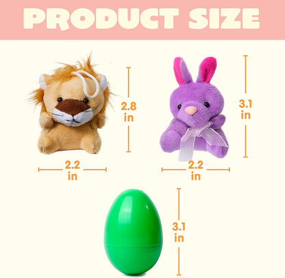 💎 50% RABATT! 💎 Tierischer Schlüsselanhänger im Ei – 12/24/36 Mini-Plüschtiere in bunten Ostereiern, ohne Süßigkeiten 🐣🐰