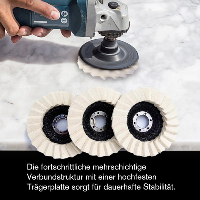 💎 Kaufe 1, erhalte 1 gratis! 💎 Wollpolierscheibe für Winkelschleifer – Hochglanz-Spiegelfinish, Langlebig & Vielseitig ✨🔥