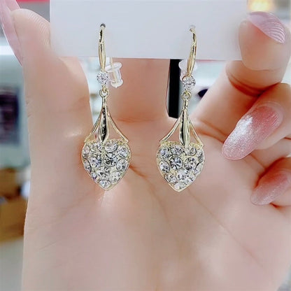💕 Valentinstags-Special - 50% Rabatt 💕Neue Volldiamant-Herz-Ohrringe