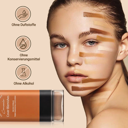 🎁Kaufen Sie 2 und erhalten Sie 1 gratis 💕Sofort verdeckender Foundation-Stift mit integriertem Pinsel