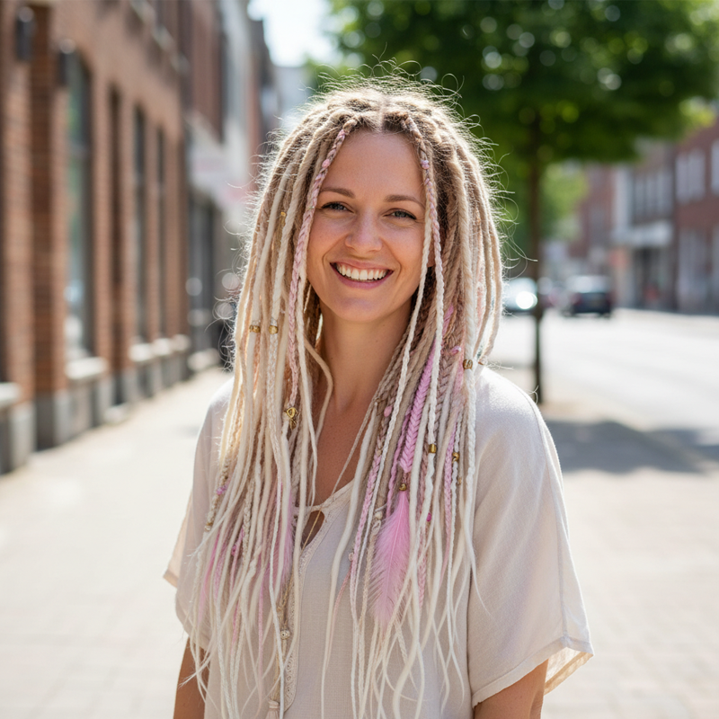 Deep Nu Locs Crochet Hair – geflochtene Zöpfe & lockere Wellen, Pferdeschwanz-Stil 💁🏽‍♀️✨