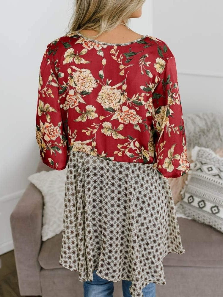 🌸Damen-Kimonos mit Blumenmuster, Rüschenärmeln und Bindegürtel – luftige Boho-Cardigans im lockeren Schnitt